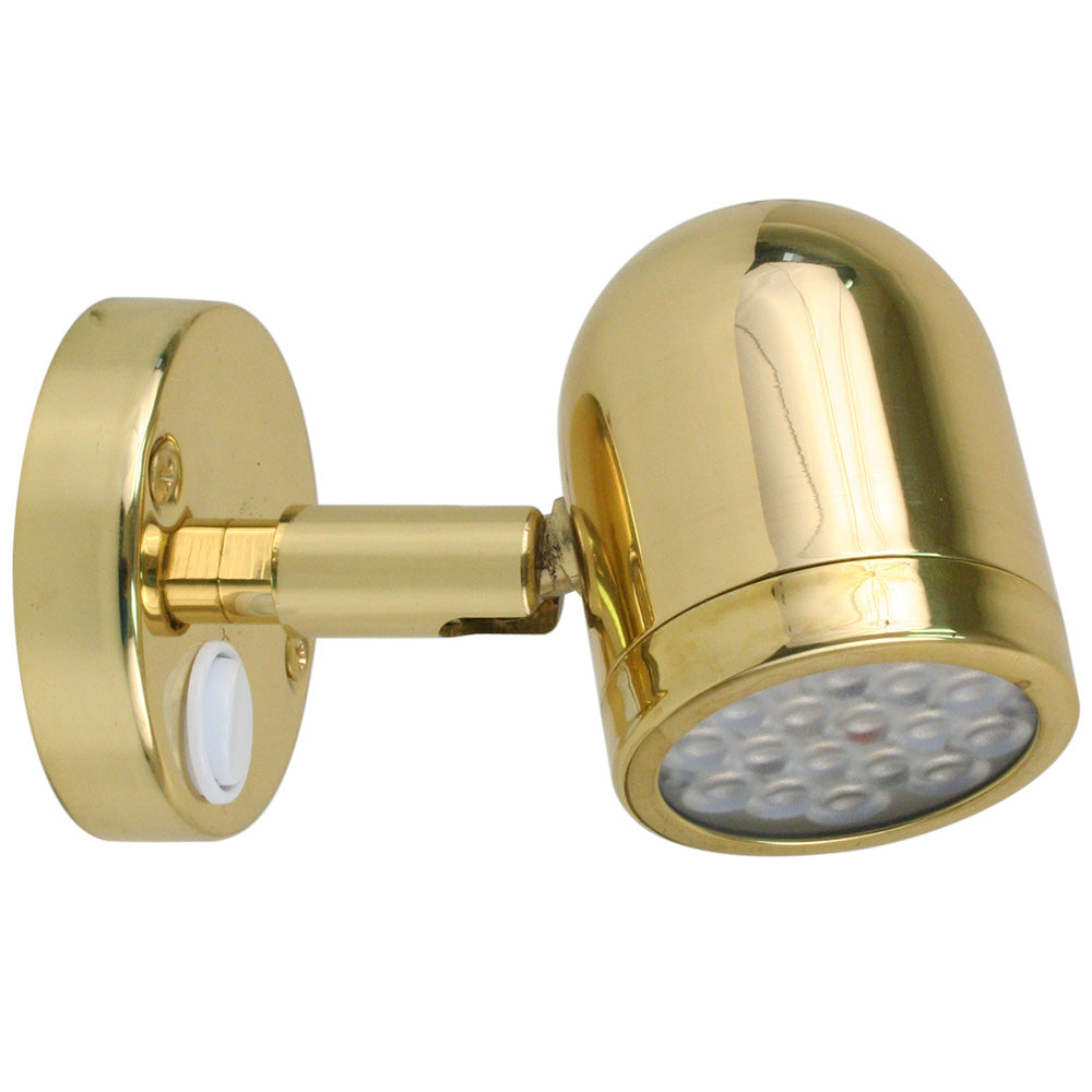 Tri-Water Marine | Scandvik LED Brass Reading Light - 10-30V [19052P]