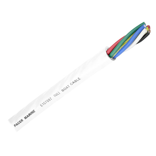 Tri-Water Marine | Pacer Round 6 Conductor Cable - By The Foot - 16/6 AWG - Black, Brown, Red, Green, Blue White [WR16/6-FT]