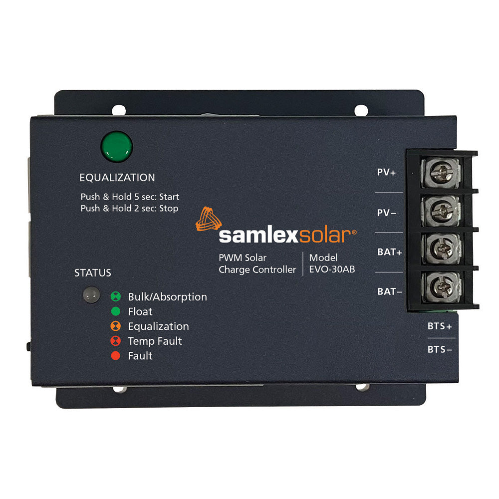 Tri-Water Marine | Samlex Solar Charge Controller - 12/24 PWM - 30 AMP [EVO-30AB]