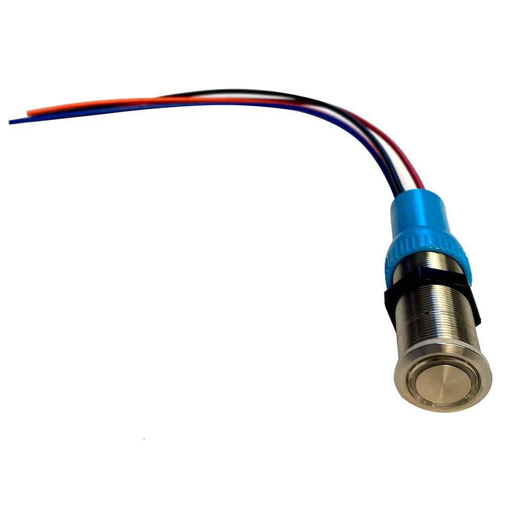 Tri-Water Marine | Bluewater 19mm Push Button Switch - Nav/Anc Contact - Blue/Green/Red LED [9057-3114-1]