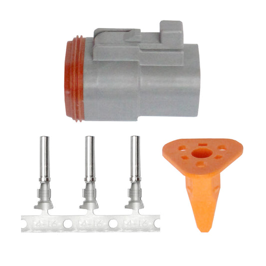 Tri-Water Marine | Pacer DT Deutsch Plug Repair Kit - 14-18 AWG (3 Position) [TDT06F-3RS]