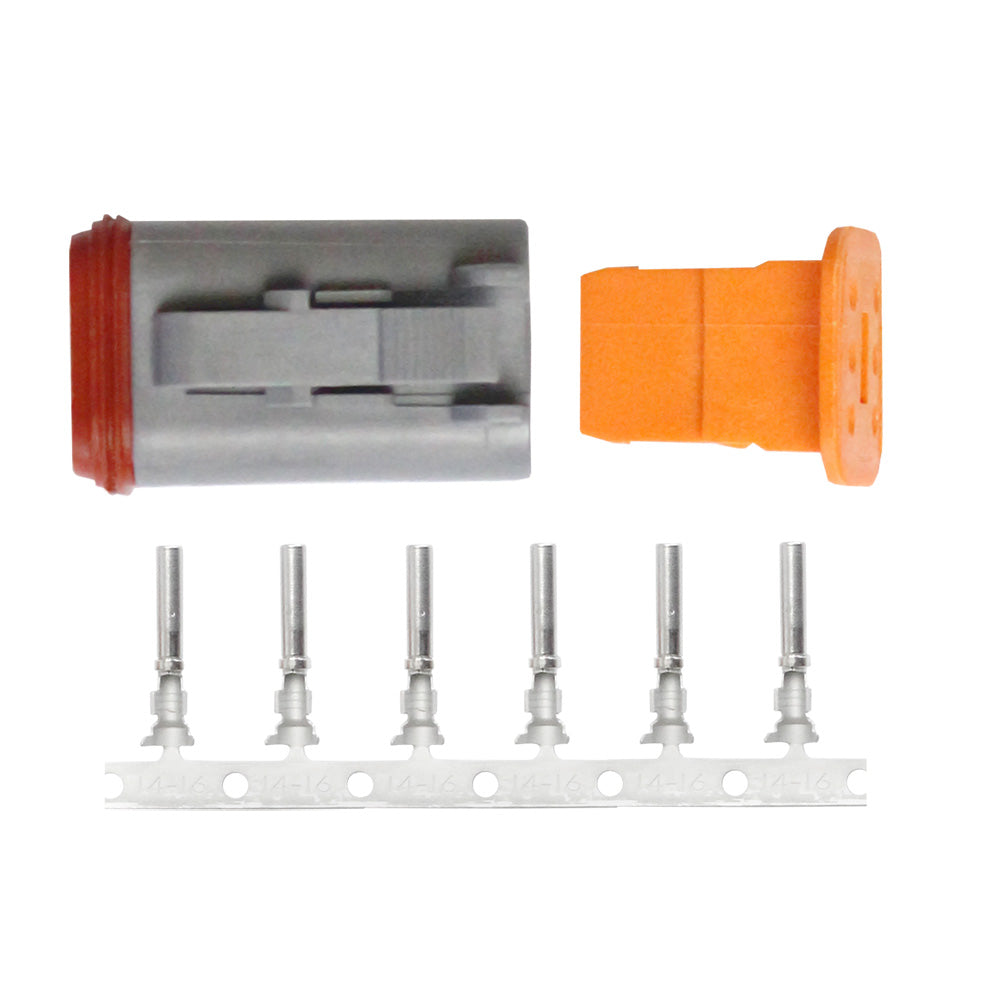 Tri-Water Marine | Pacer DT Deutsch Plug Repair Kit - 14-18 AWG (6 Position) [TDT06F-6RS]