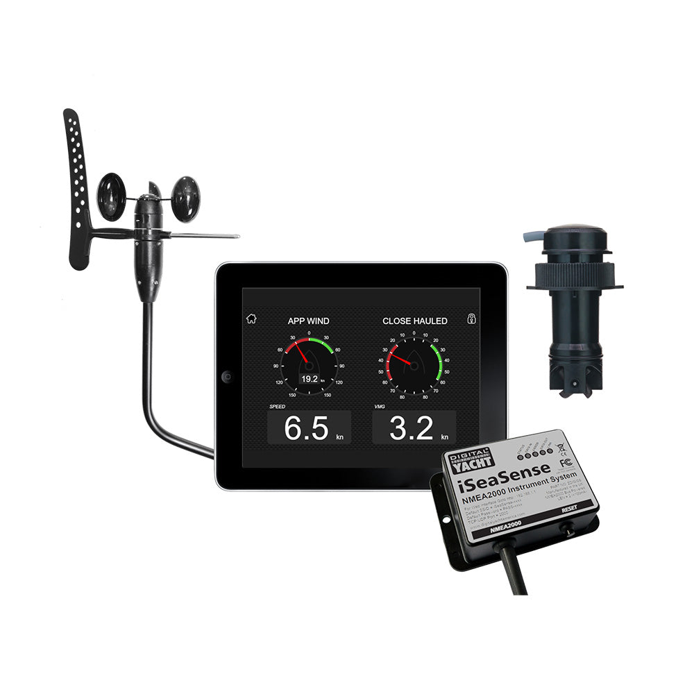 Tri-Water Marine | Digital Yacht iSeaSense Wireless Speed Depth Temp Pack Plus Wind [ZDIGISSPK2]