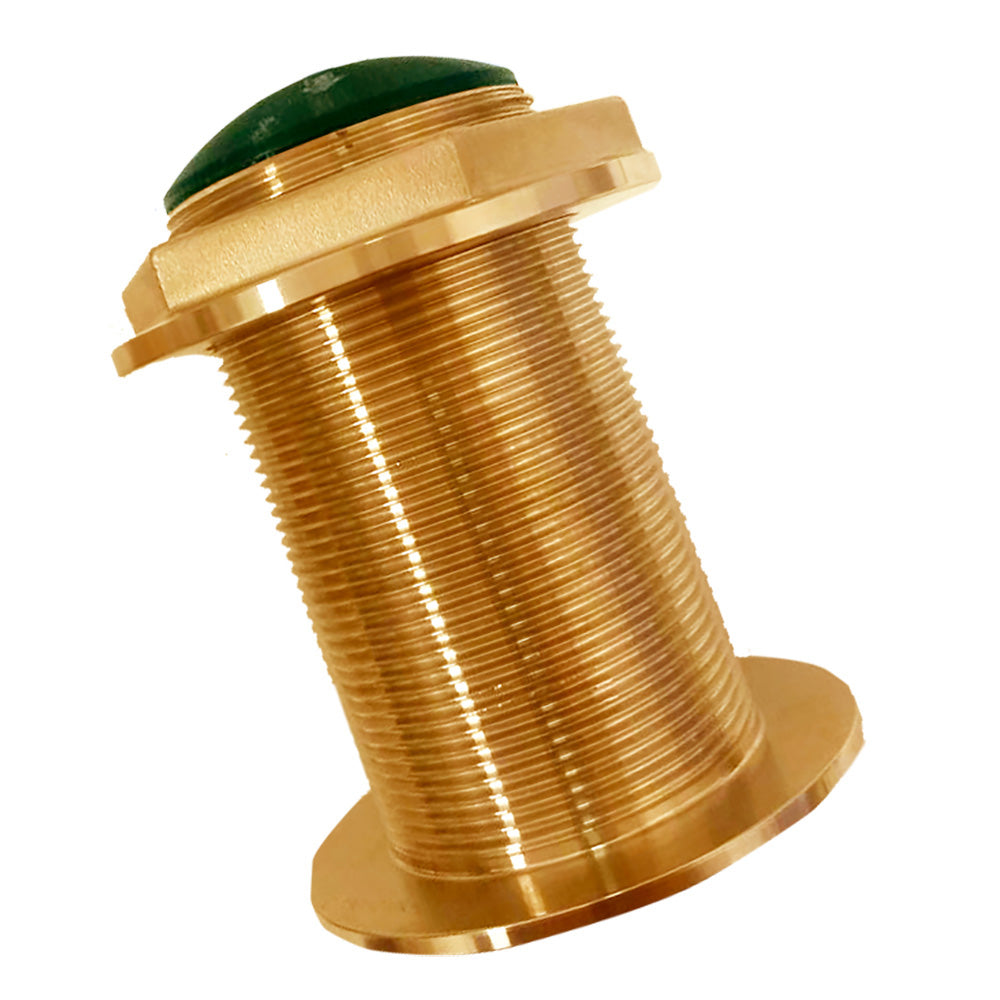 Tri-Water Marine | Echonautics Bronze Low-Profile Thru-Hull Medium-Frequency CHIRP Transducer - 600W, 12 Tilt, 80-130kHz [BT70MA600-12]