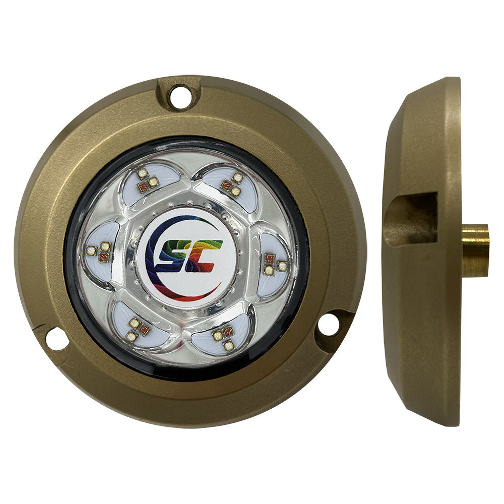 Tri-Water Marine | Shadow-Caster SC2 Series Bronze Surface Mount Underwater Light - Full-Color [SC2-CC-BZSM]