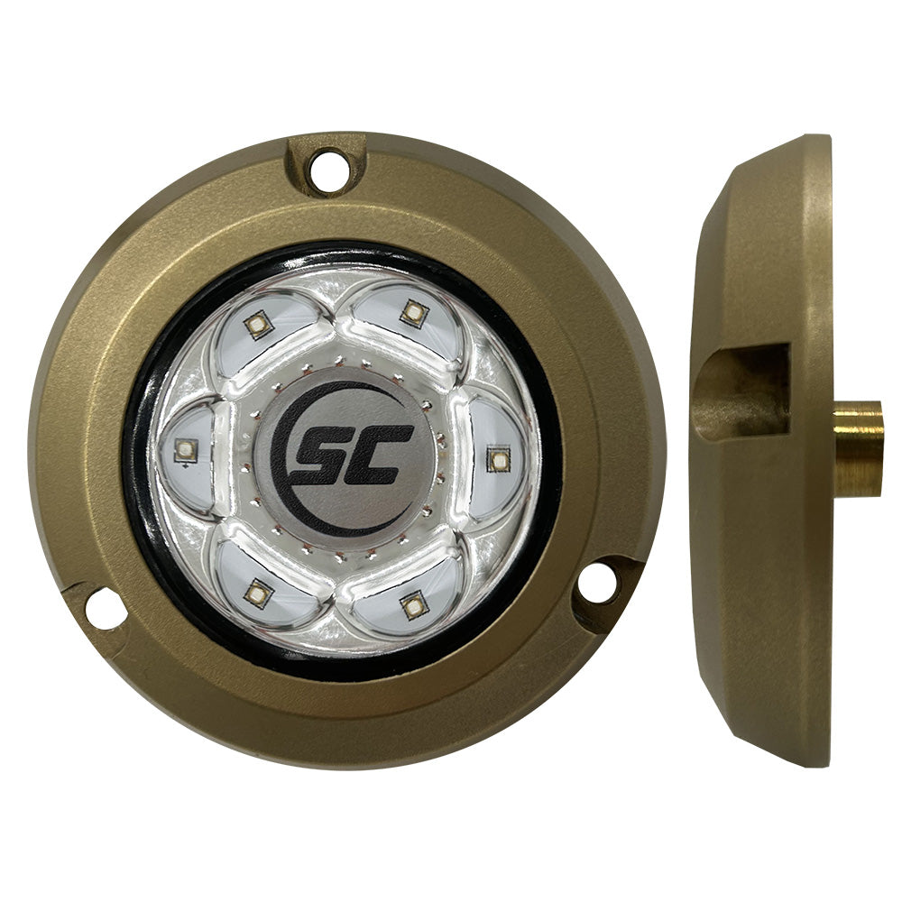 Tri-Water Marine | Shadow-Caster SC2 Series Bronze Surface Mount Underwater Light - Great White [SC2-GW-BZSM]