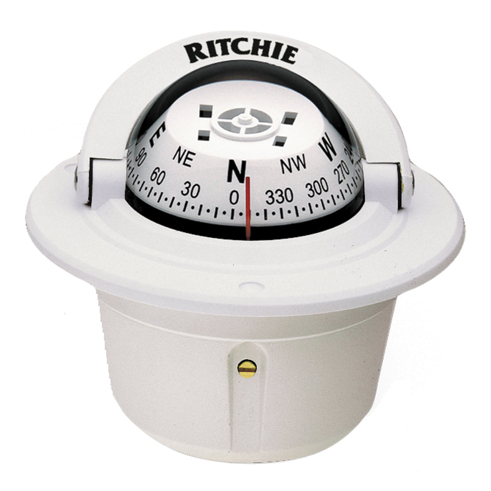 Tri-Water Marine | Ritchie F-50W Explorer Compass - Flush Mount - White [F-50W]