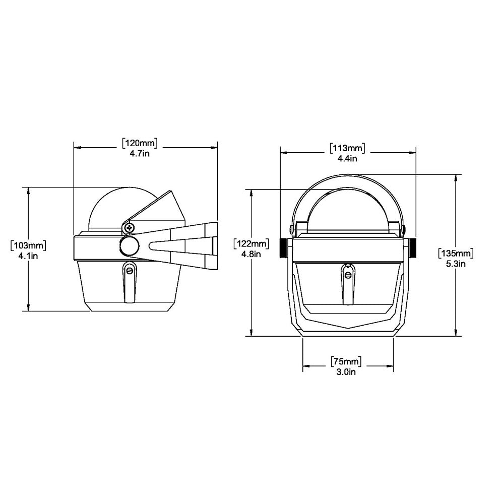 Tri-Water Marine | Ritchie B-51 Explorer Compass - Bracket Mount - Black [B-51]