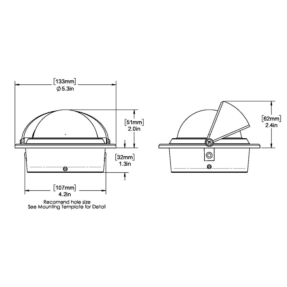 Tri-Water Marine | Ritchie F-83 Voyager Compass - Flush Mount - Black [F-83]