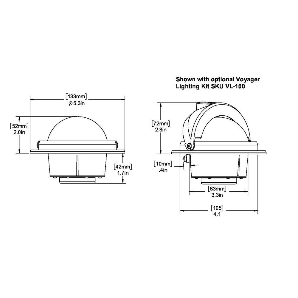 Tri-Water Marine | Ritchie RU-90 Voyager Compass - Flush Mount - Black [RU-90]