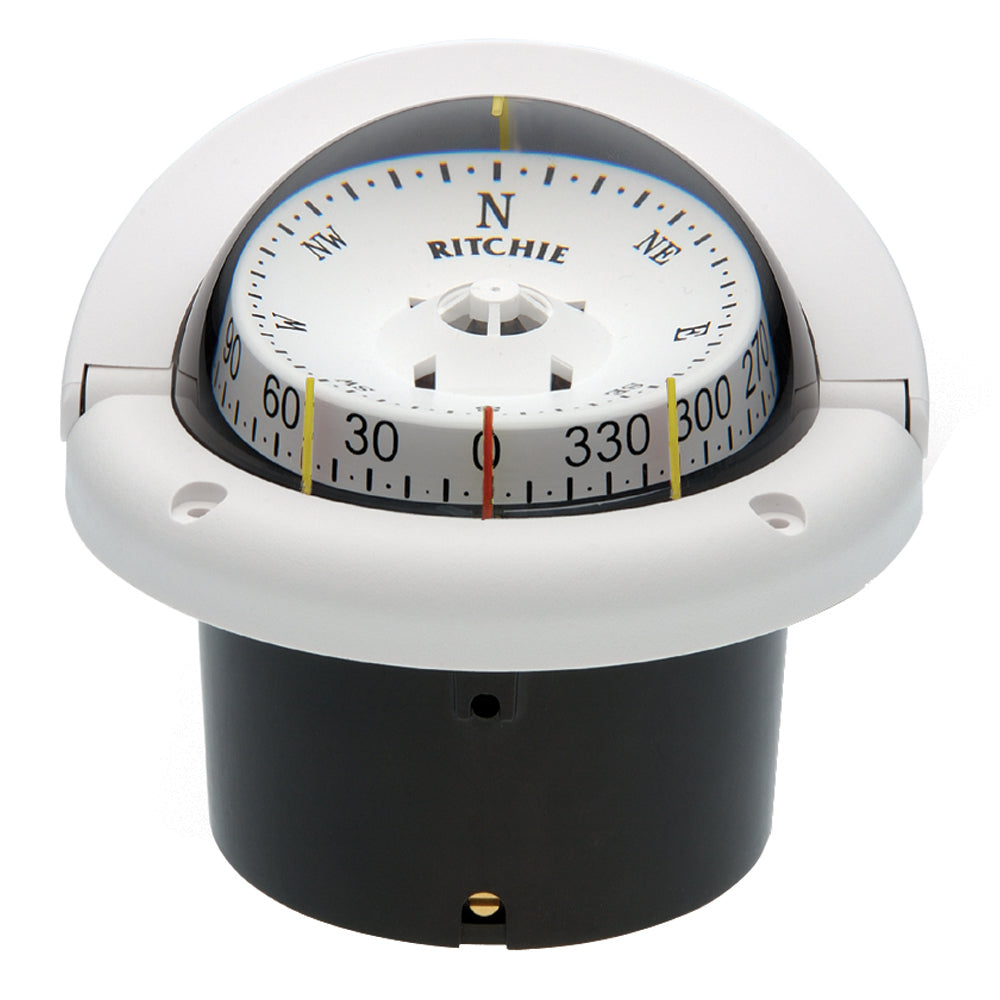 Tri-Water Marine | Ritchie HF-743W Helmsman Compass - Flush Mount - White [HF-743W]