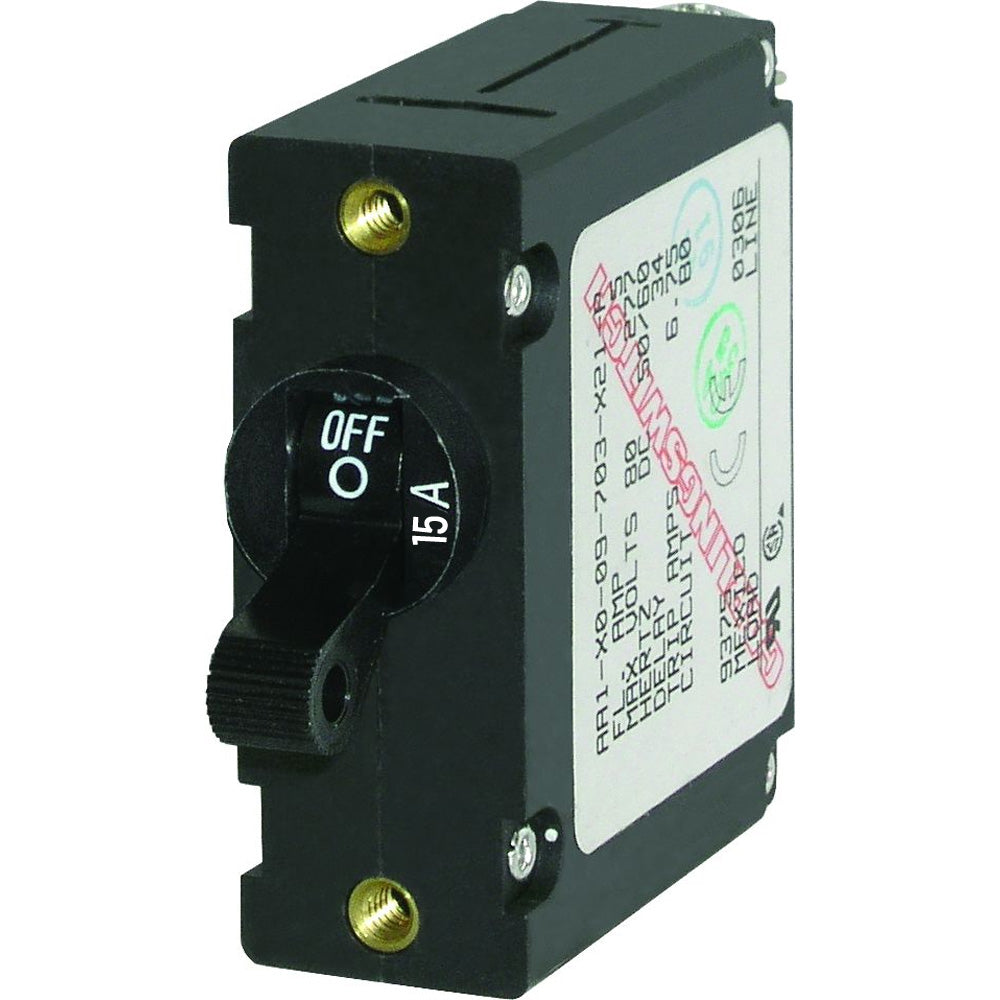 Tri-Water Marine | Blue Sea 7208 AC/DC Single Pole Magnetic World Circuit Breaker - 15AMP [7208]