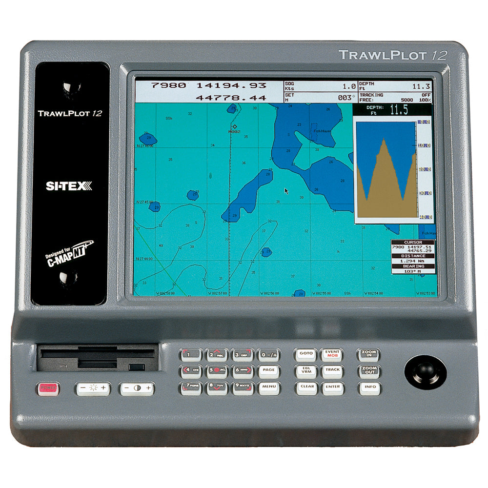 Tri-Water Marine | SI-TEX TRAWLPLOT 12 SD Color Chartplotter w/WAAS Receiver [TRAWLPLOT 12]