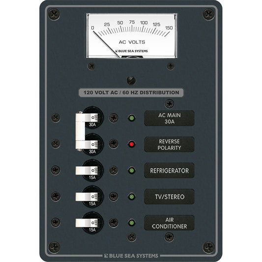 Tri-Water Marine | Blue Sea 8043 AC Main +3 Positions Toggle Circuit Breaker Panel - White Switches [8043]