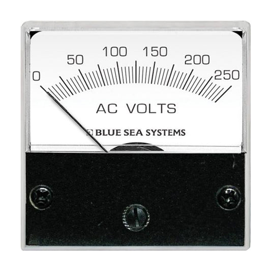 Tri-Water Marine | Blue Sea 8245 AC Analog Micro Voltmeter - 2" Face, 0-250 Volts AC [8245]