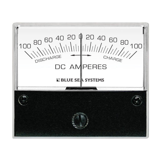 Tri-Water Marine | Blue Sea 8253 DC Zero Center Analog Ammeter - 2-3/4" Face, 100-0-100 Amperes DC [8253]