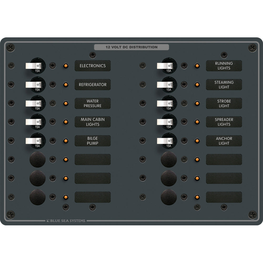 Tri-Water Marine | Blue Sea 8377 Panel DC 16 Position [8377]