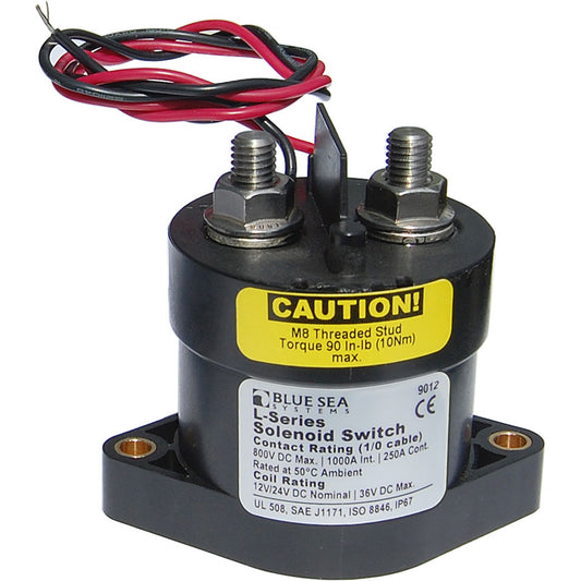 Tri-Water Marine | Blue Sea 9012 L Solenoid Switch - 12-24VDC - 250A [9012]