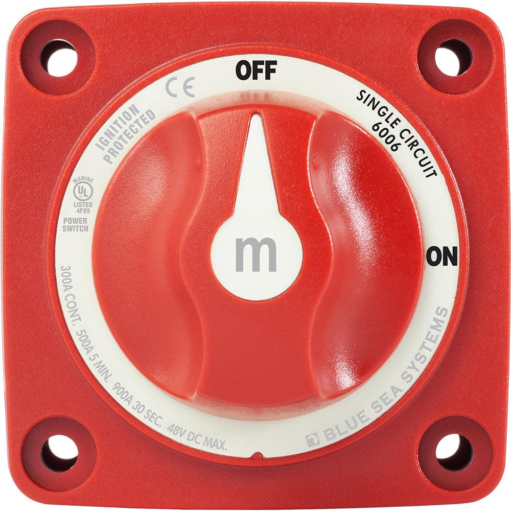 Tri-Water Marine | Blue Sea 6006 m-Series (Mini) Battery Switch Single Circuit ON/OFF Red [6006]