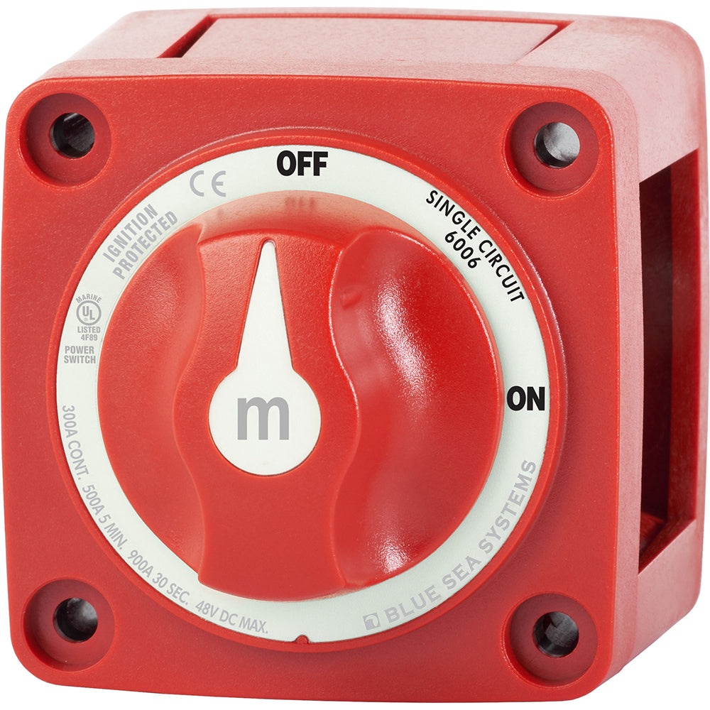 Tri-Water Marine | Blue Sea 6006 m-Series (Mini) Battery Switch Single Circuit ON/OFF Red [6006]