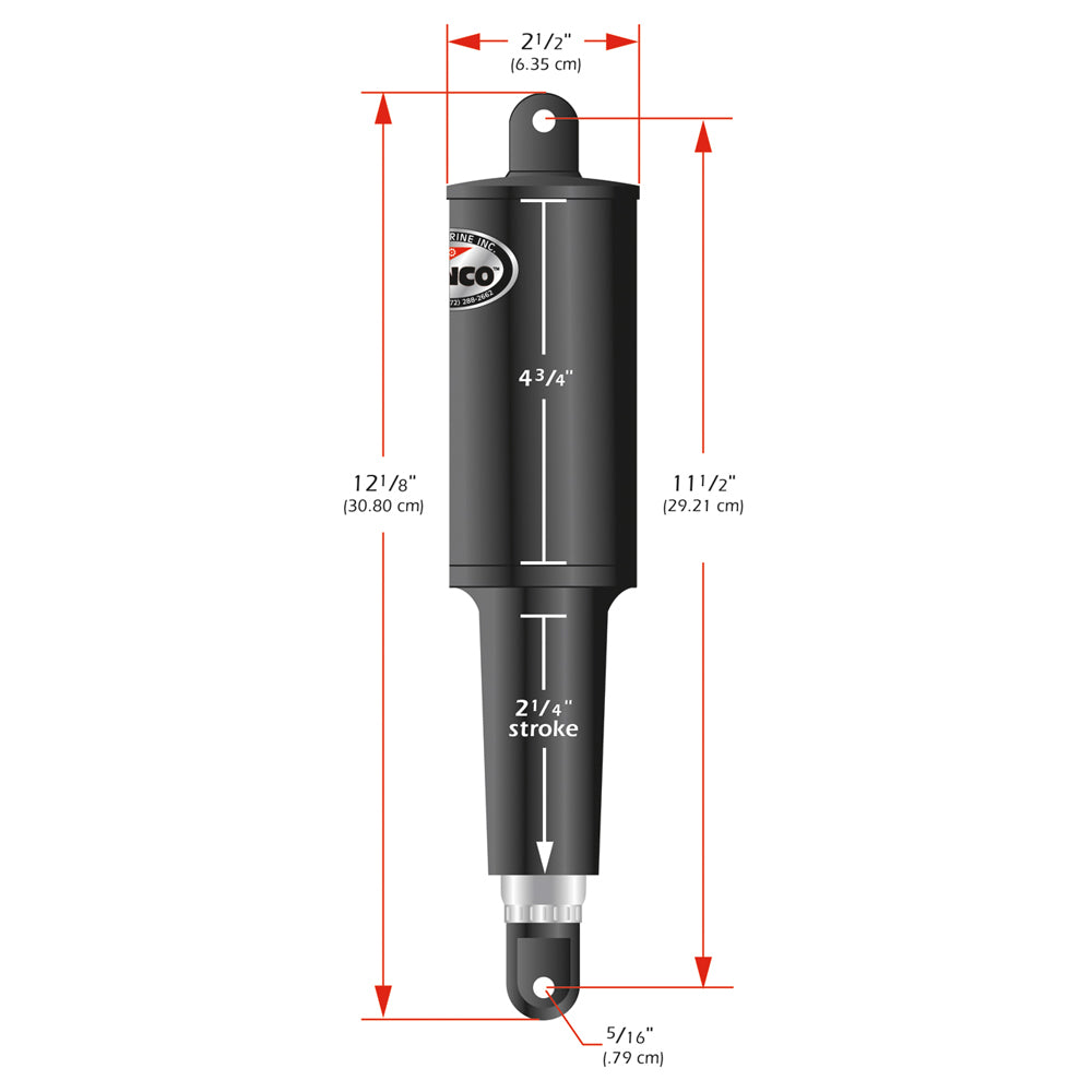 Tri-Water Marine | Lenco 101 Standard Actuator - 12V - 2-1/4" Stroke [15054-001]