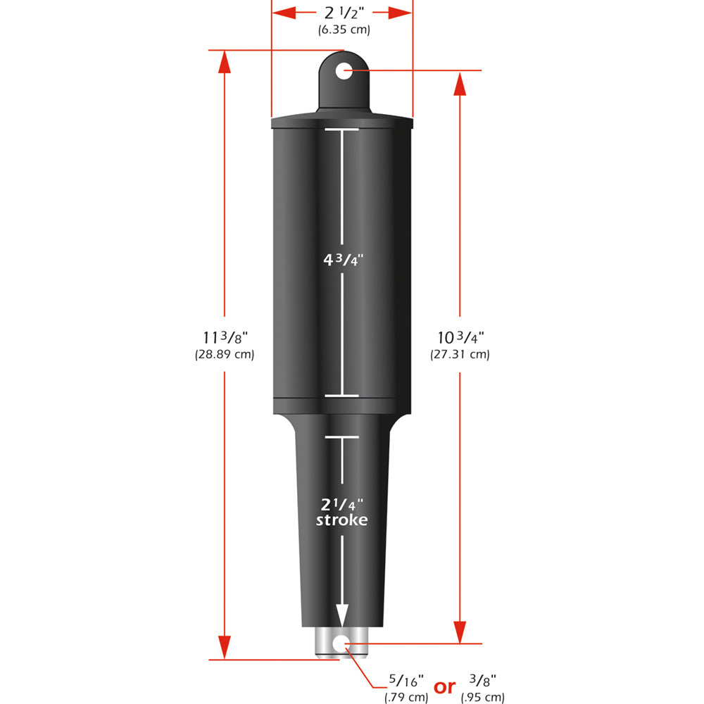 Tri-Water Marine | Lenco 101XD Extreme Duty Actuator - 12V - 2-1/4" Stroke - 5/16" Hardware [15055-001]