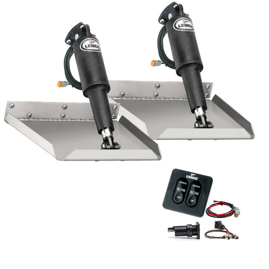 Tri-Water Marine | Lenco 9" x 9" Edgemount Trim Tab Kit w/Standard Tactile Switch Kit 12V [TT9X9E]