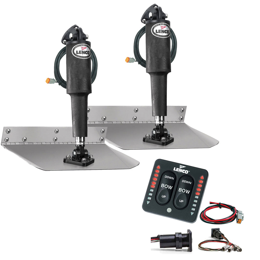 Tri-Water Marine | Lenco 9" x 9" Standard Trim Tab Kit w/LED Indicator Switch Kit 12V [TT9X9I]