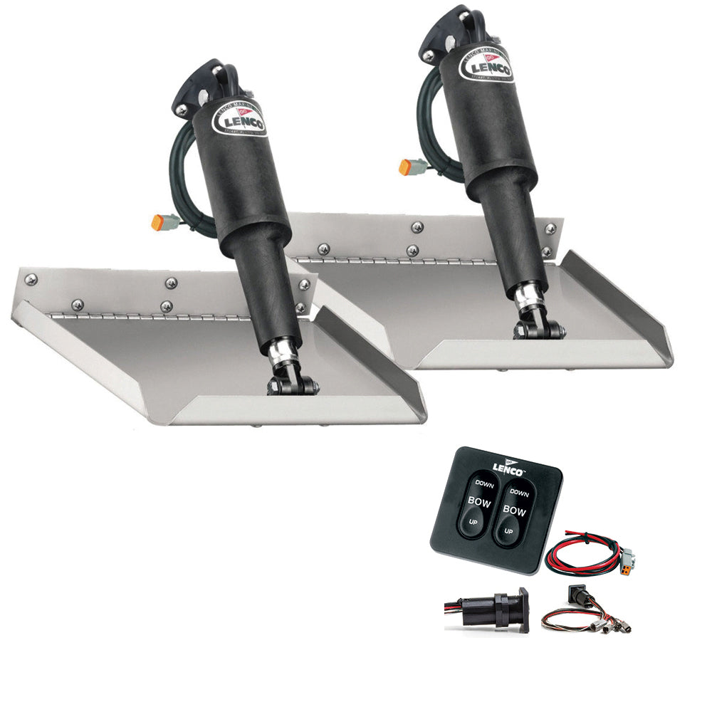 Tri-Water Marine | Lenco 12" x 9" Edgemount Kit w/Standard Tactile Switch Kit 12V [TT12X9E]