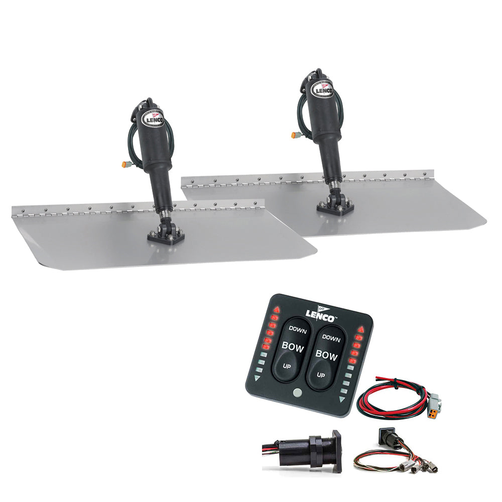 Tri-Water Marine | Lenco 12" x 12" Standard Trim Tab Kit w/LED Integrated Switch Kit 12V [15109-103]