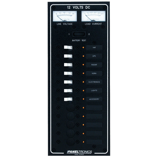 Tri-Water Marine | Paneltronics Standard DC 12 Position Breaker Panel w/LEDs [9972220B]