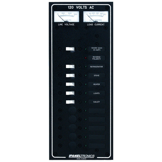 Tri-Water Marine | Paneltronics Standard AC 10 Position Breaker Panel & Main w/LED [9972320B]