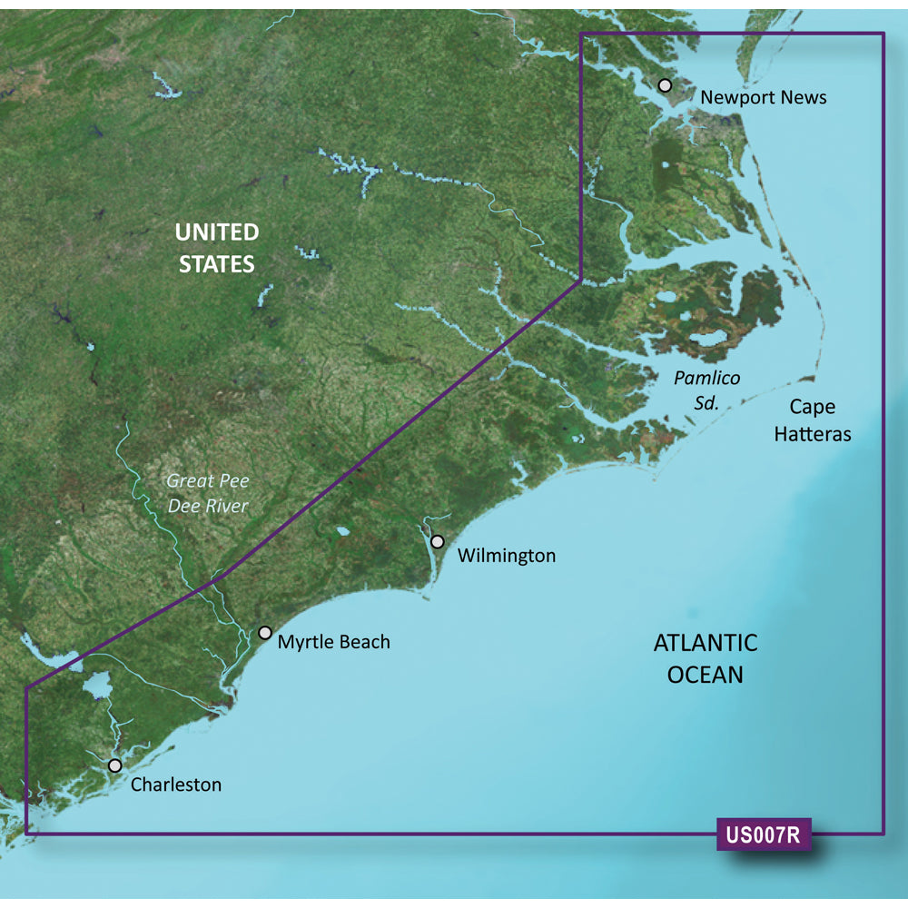 Tri-Water Marine | Garmin BlueChart g3 Vision HD - VUS007R - Norfolk - Charleston - microSD/SD [010-C0708-00]