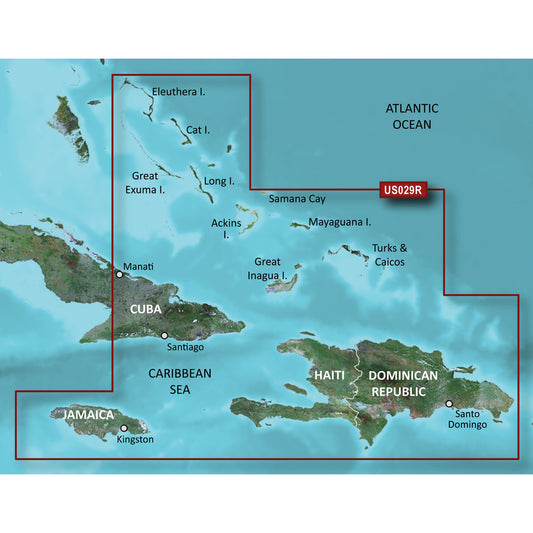 Tri-Water Marine | Garmin BlueChart g3 Vision HD - VUS029R - Southern Bahamas - microSD/SD [010-C0730-00]