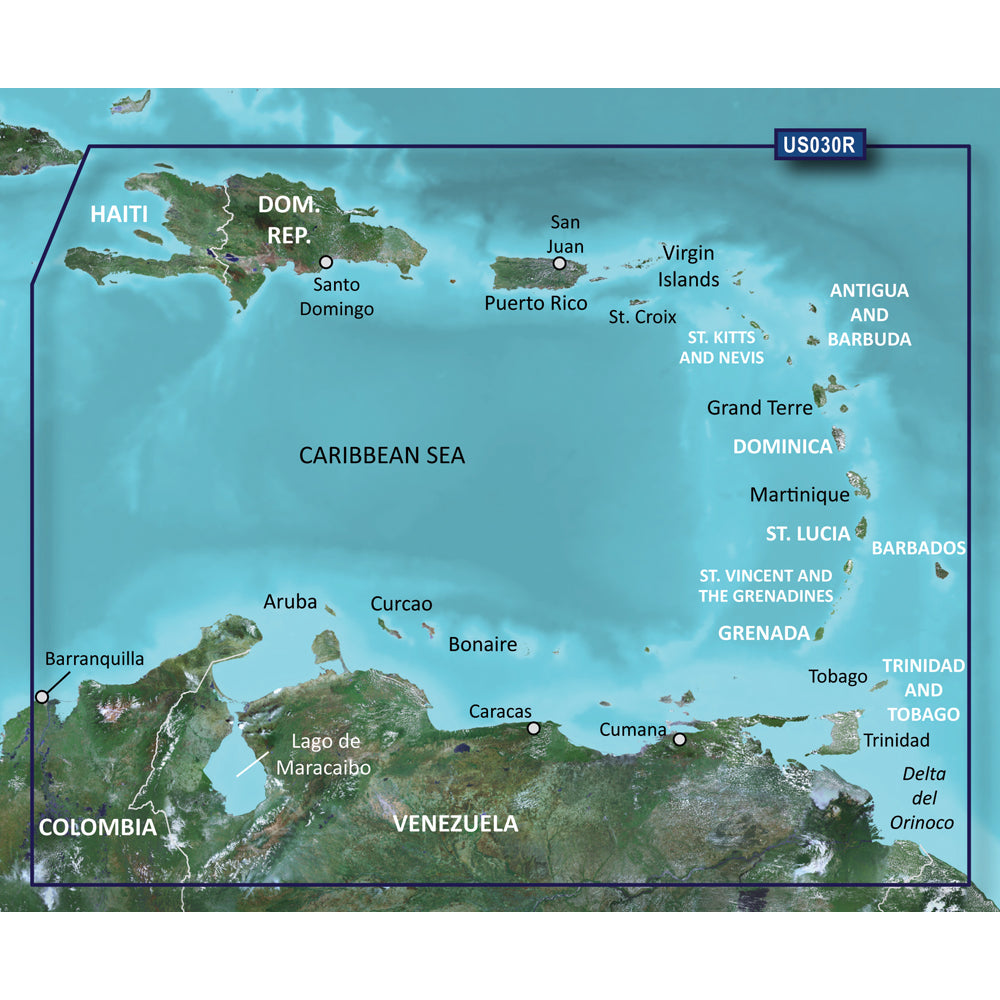 Tri-Water Marine | Garmin BlueChart g3 Vision HD - VUS030R - Southeast Caribbean - microSD/SD [010-C0731-00]