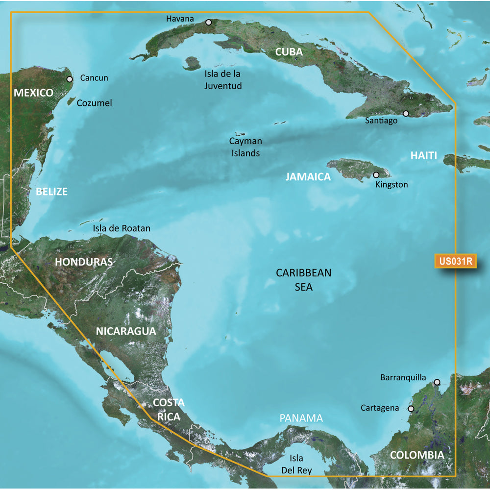 Tri-Water Marine | Garmin BlueChart g3 Vision HD - VUS031R - Southwest Caribbean - microSD/SD [010-C0732-00]