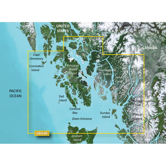 Tri-Water Marine | Garmin BlueChart g3 Vision HD - VUS024R - Wrangell - Dixon Entrance - microSD/SD [010-C0725-00]