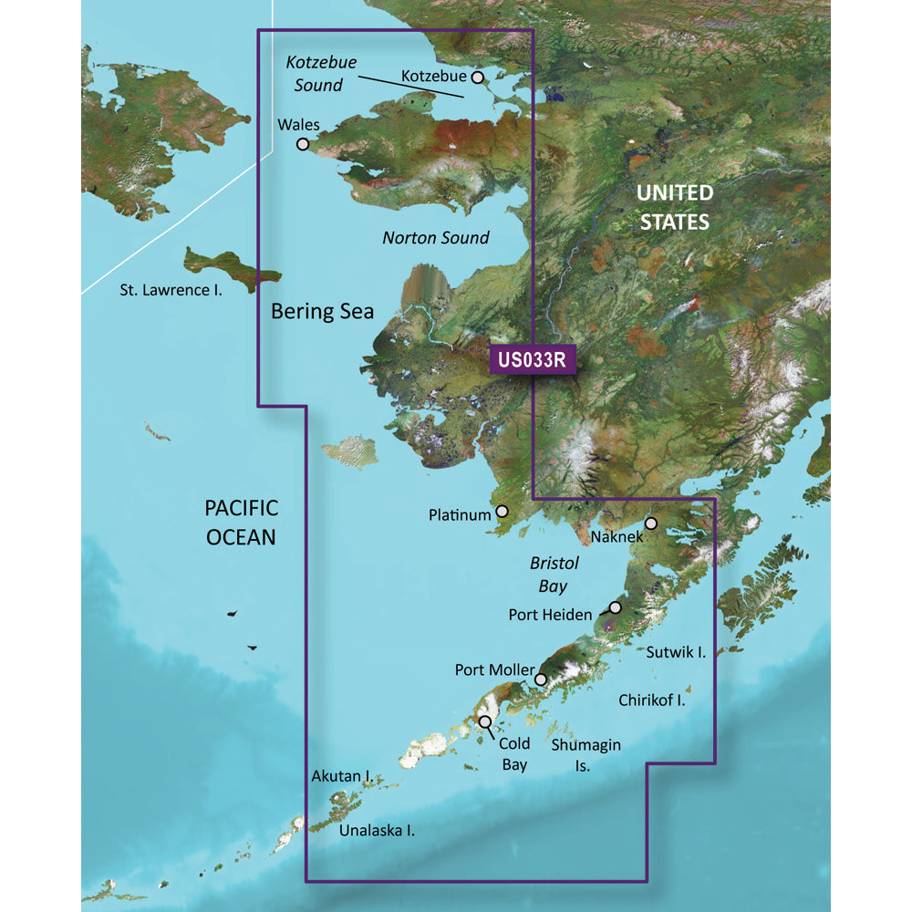 Tri-Water Marine | Garmin BlueChart g3 Vision HD - VUS033R - Bristol Bay - Kotzebue Snd. - microSD/SD [010-C0734-00]