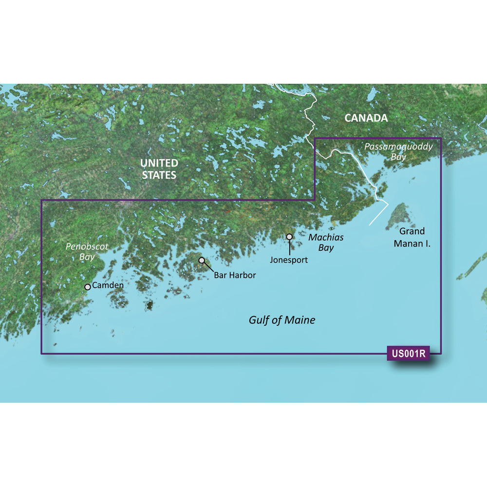 Tri-Water Marine | Garmin BlueChart g3 Vision HD - VUS001R - North Maine - microSD/SD [010-C0702-00]