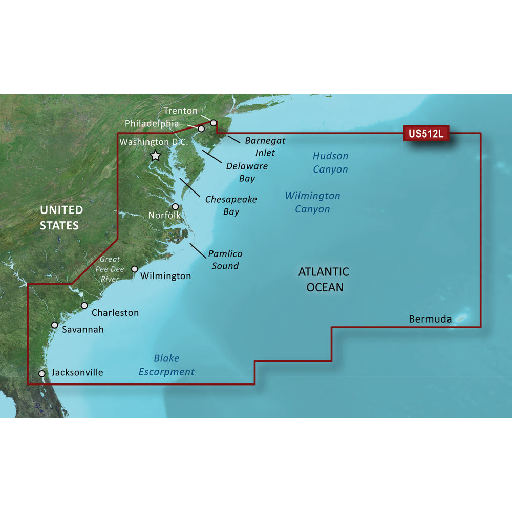 Tri-Water Marine | Garmin BlueChart g3 Vision HD - VUS512L - Mid-Atlantic - microSD/SD [010-C0741-00]