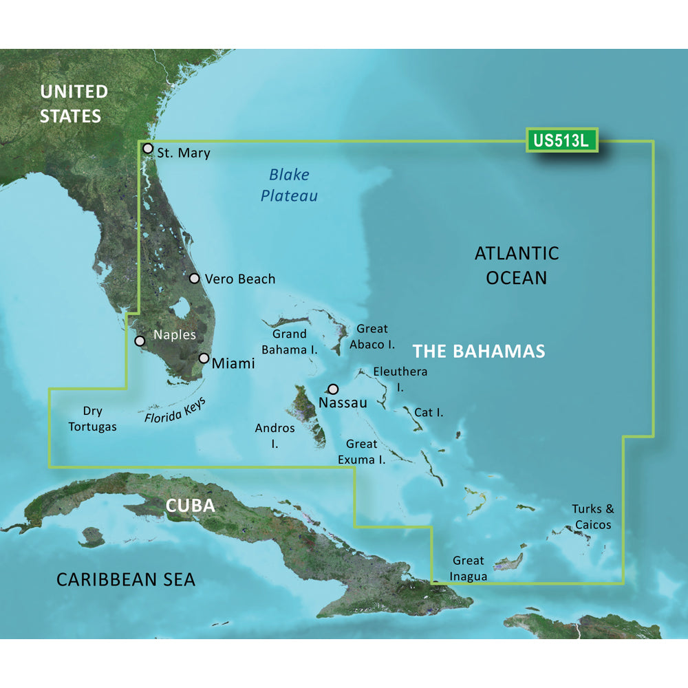 Tri-Water Marine | Garmin BlueChart g3 Vision HD - VUS513L - Jacksonville - Bahamas - microSD/SD [010-C0742-00]