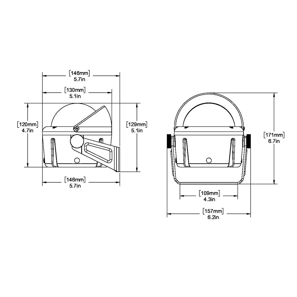 Tri-Water Marine | Ritchie HB-740 Helmsman Compass - Bracket Mount - Black [HB-740]