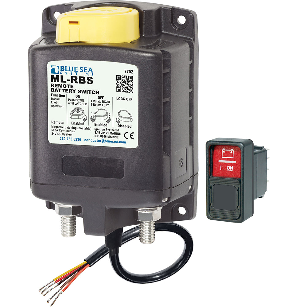 Tri-Water Marine | Blue Sea 7702 ML-Series Remote Battery Switch w/Manual Control 24V DC [7702]