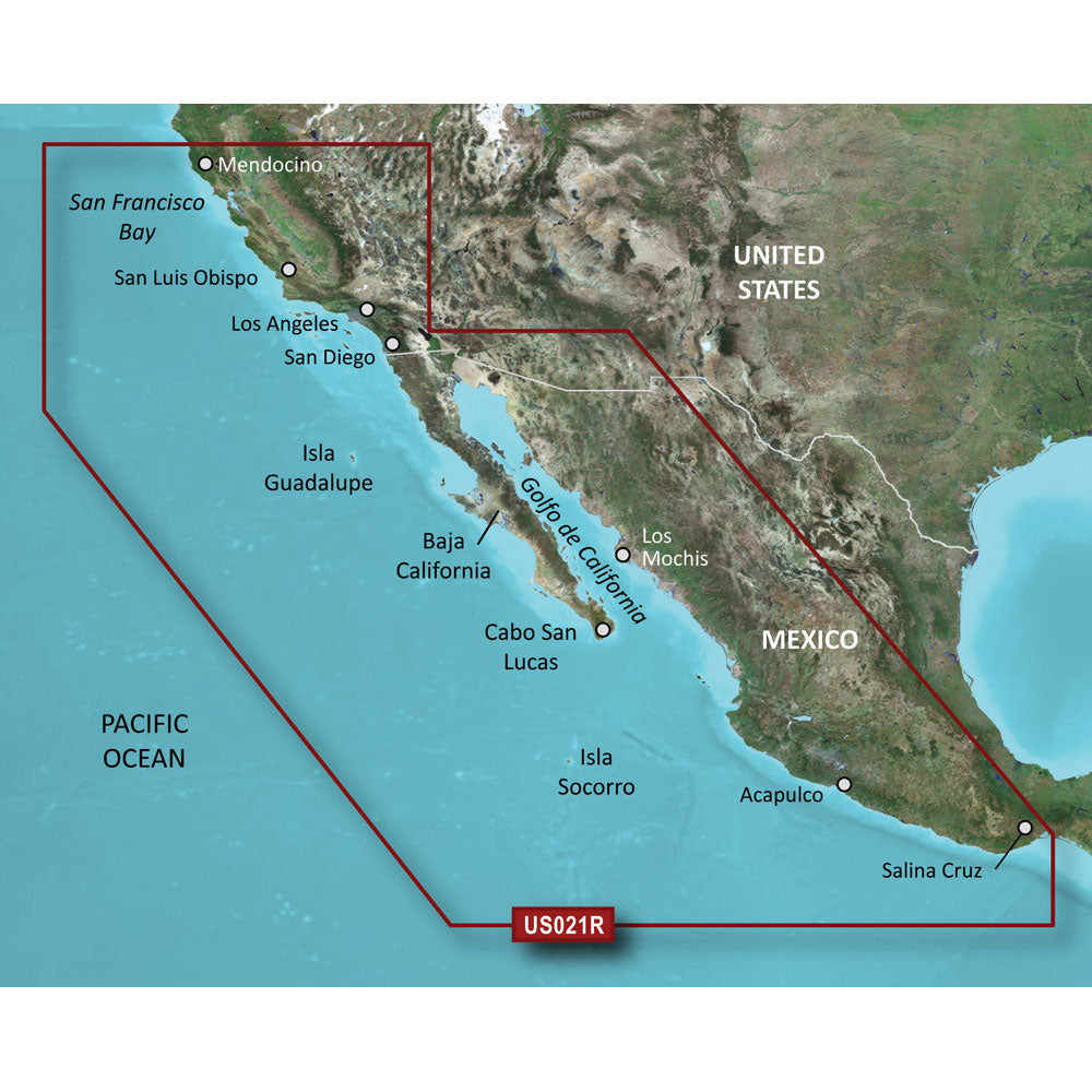 Tri-Water Marine | Garmin BlueChart g3 HD - HXUS021R - California - Mexico - microSD/SD [010-C0722-20]