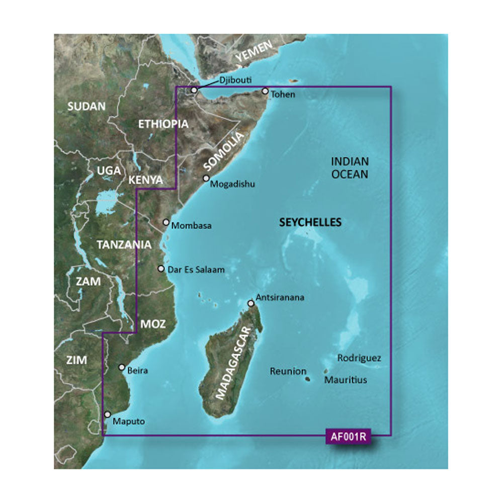 Tri-Water Marine | Garmin BlueChart g3 HD - HXAF001R - Eastern Africa - microSD/SD [010-C0747-20]