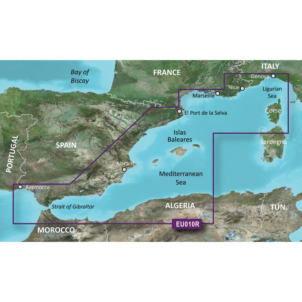 Tri-Water Marine | Garmin BlueChart g3 HD - HXEU010R - Spain Mediterranean Coast - microSD/SD [010-C0768-20]