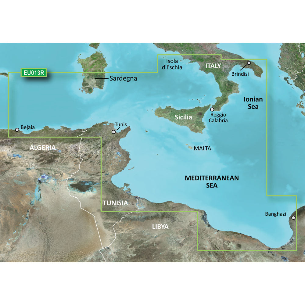 Tri-Water Marine | Garmin BlueChart g3 HD - HXEU013R - Italy Southwest Tunisia - microSD/SD [010-C0771-20]