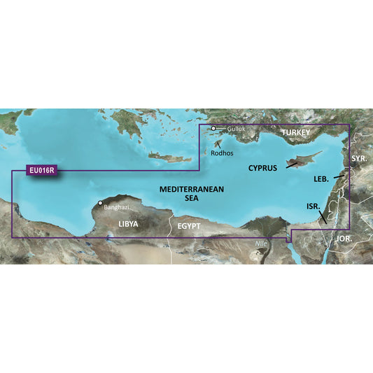 Tri-Water Marine | Garmin BlueChart g3 HD - HXEU016R - Mediterranean Southeast - microSD/SD [010-C0774-20]