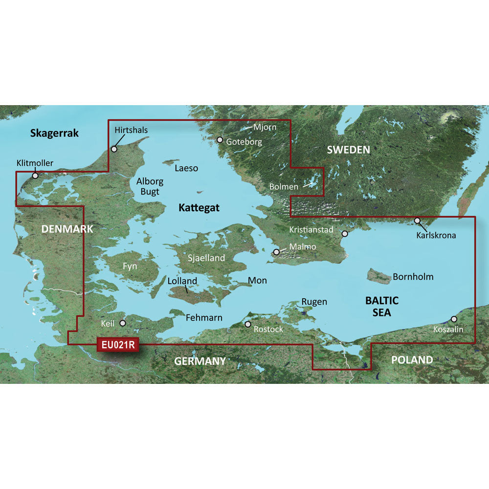 Tri-Water Marine | Garmin BlueChart g3 HD - HXEU021R - Denmark East Sweden Southeast - microSD/SD [010-C0777-20]