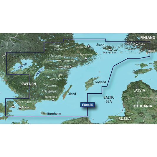 Tri-Water Marine | Garmin BlueChart g3 HD - HXEU046R - Oregrund Aland to Malmo - microSD/SD [010-C0782-20]